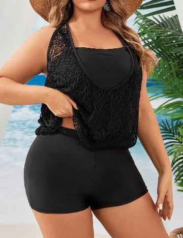 Costum de baie SHEIN CURVE, negru