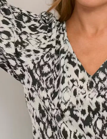 Bluza Kaffe, alb/negru