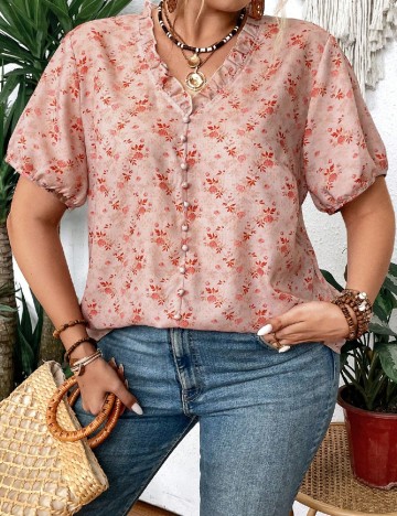 Bluza SHEIN CURVE, floral print