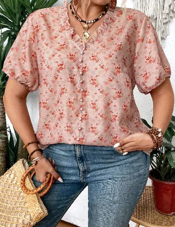 Bluza SHEIN CURVE, floral print