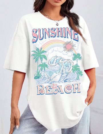 Tricou SHEIN CURVE, alb