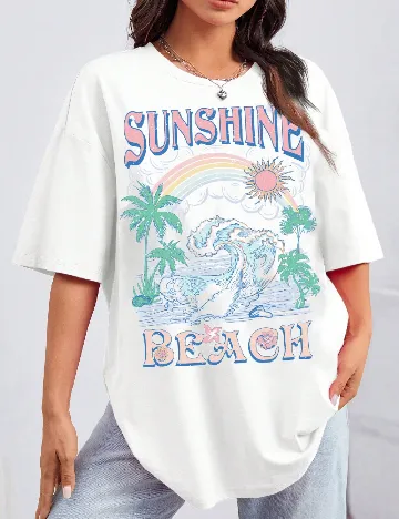 Tricou SHEIN CURVE, alb