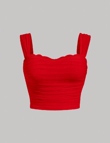Top SHEIN CURVE, rosu