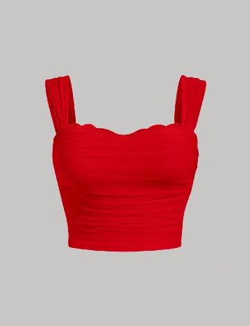 Top SHEIN CURVE, rosu