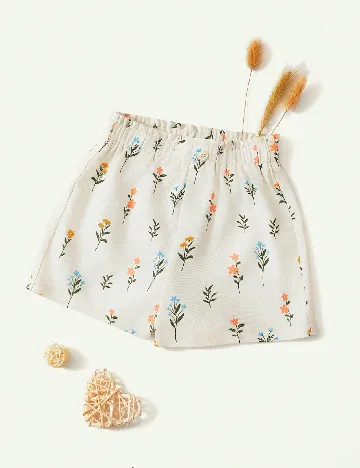 Pantaloni scurti Shein Kids, ecru