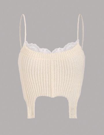 Top SHEIN, ecru