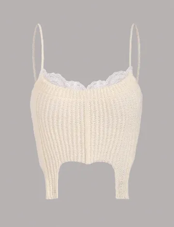 Top SHEIN, ecru