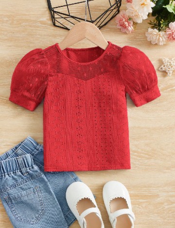Tricou Shein Kids, rosu