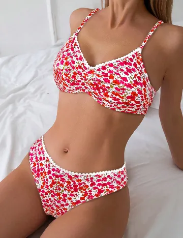 Costum de baie SHEIN, floral print