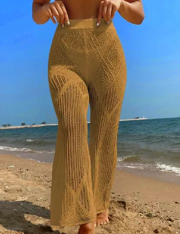 Pantaloni de plaja SHEIN, maro