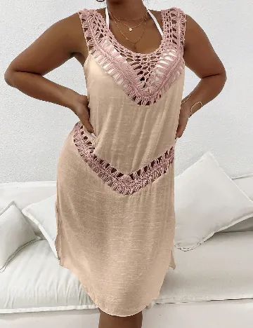 Rochie scurta SHEIN CURVE, crem