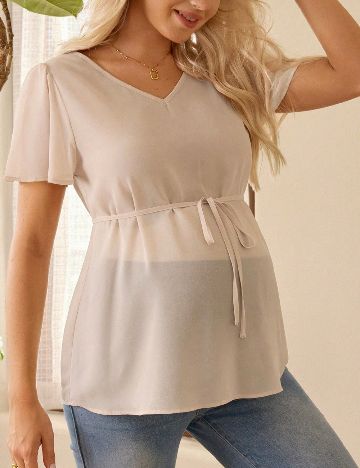 Bluza SHEIN Maternity, crem