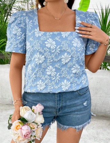 Bluza SHEIN CURVE, albastru