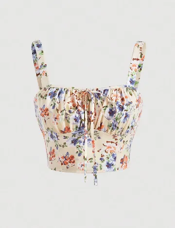Top SHEIN CURVE, floral print