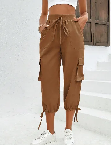 Pantaloni SHEIN, maro