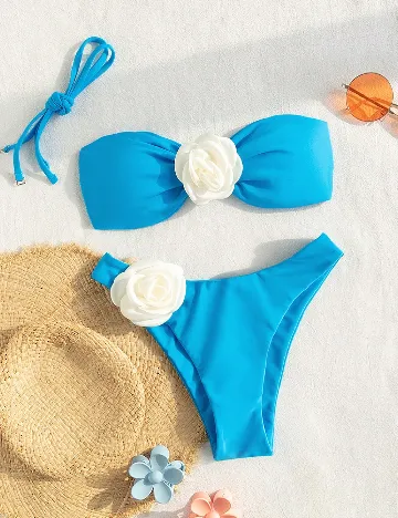 Costum de baie SHEIN, albastru