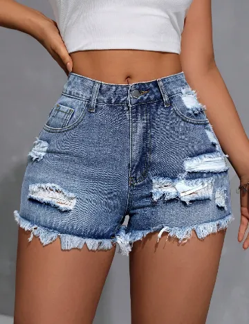 Pantaloni scurti SHEIN, albastru