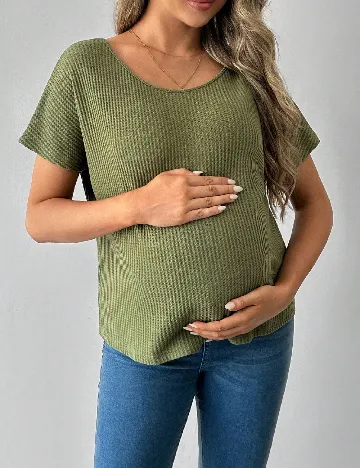 Bluza SHEIN Maternity, verde
