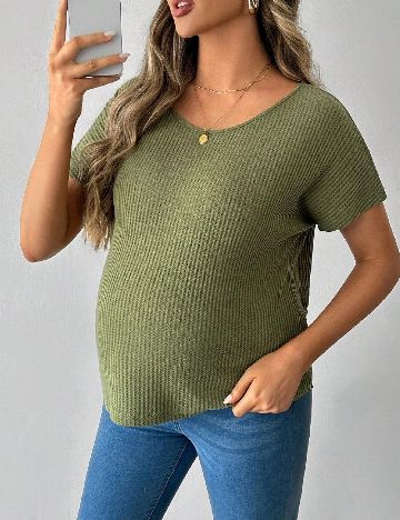 Bluza SHEIN Maternity, verde