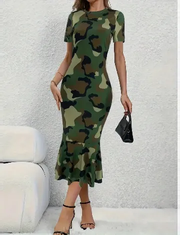 Rochie medie SHEIN, army
