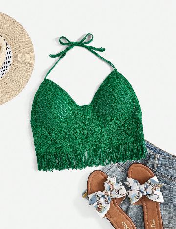Top SHEIN, verde