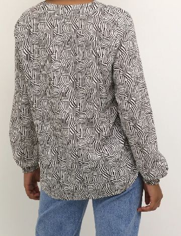 Bluza Kaffe, alb/maro