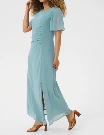 Rochie lunga Cream, albastru
