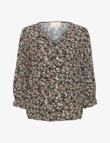 Camasa Cream, floral print
