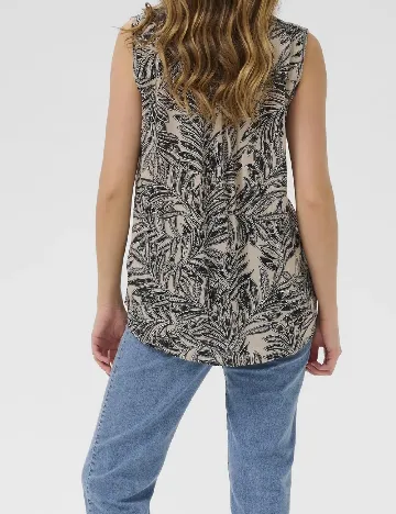 Bluza Kaffe, bej/negru
