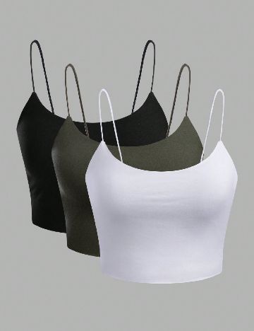 Set topuri 3 bucati SHEIN, mix culori