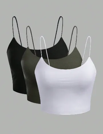 Set topuri 3 bucati SHEIN, mix culori