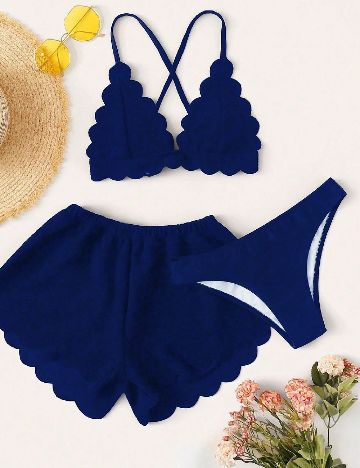 Costum de baie SHEIN, albastru