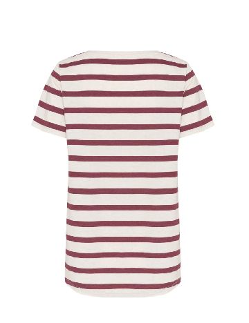 Tricou Cream, rosu/gri