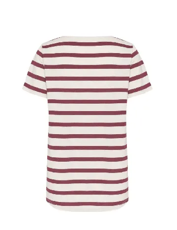 Tricou Cream, rosu/gri