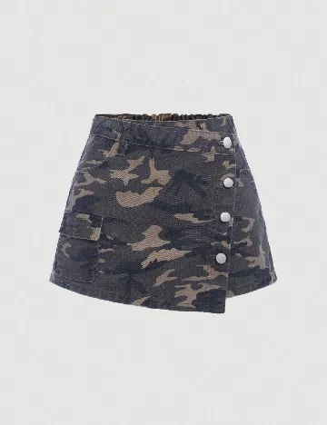 Fusta pantalon Shein Kids, army