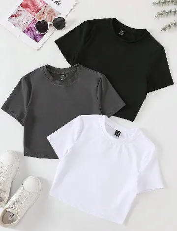 Set topuri 3 bucati SHEIN, mix culori