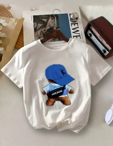 Tricou Shein Kids, alb