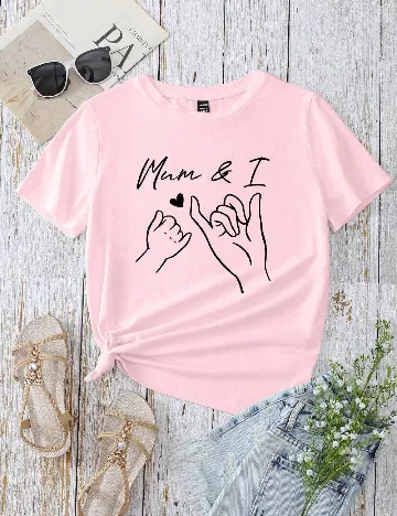 Tricou SHEIN CURVE, roz
