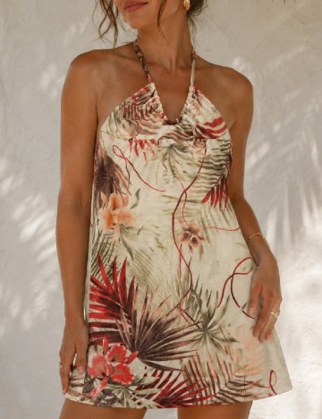 Rochie scurta Bershka, crem