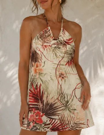 Rochie scurta Bershka, crem