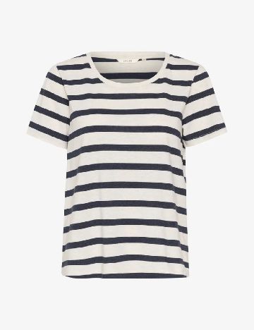 Tricou Cream, gri/bleumarin