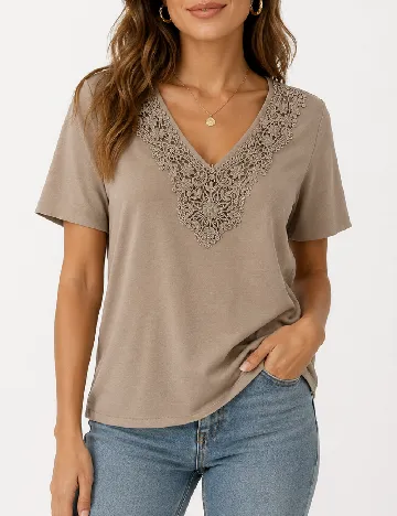 Bluza Pieces, maro