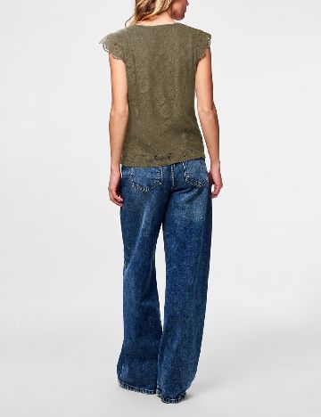 Bluza Pieces, verde