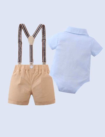 Compleu Shein Kids, albastru/maro