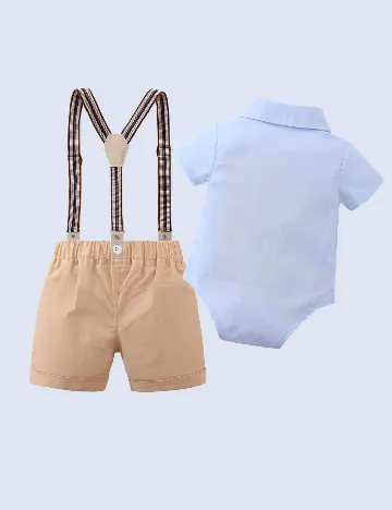 Compleu Shein Kids, albastru/maro