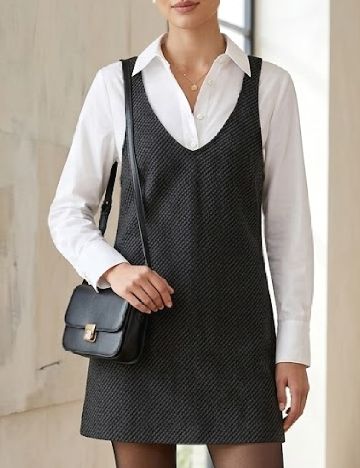 Rochie scurta Zara, gri inchis