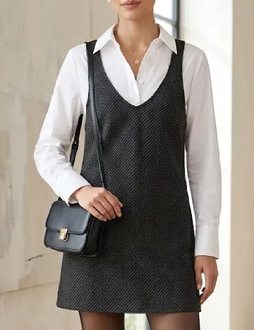 Rochie scurta Zara, gri inchis