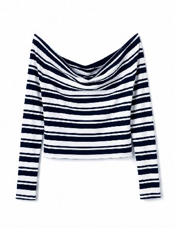 Top Only, alb/bleumarin