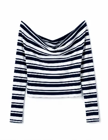 Top Only, alb/bleumarin