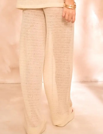 Pantaloni de plaja PrettyLittleThing, crem